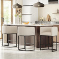 26" H Counter Height Bar Stools Set of 3, Modern Barrel Counter Stools by VATROS
