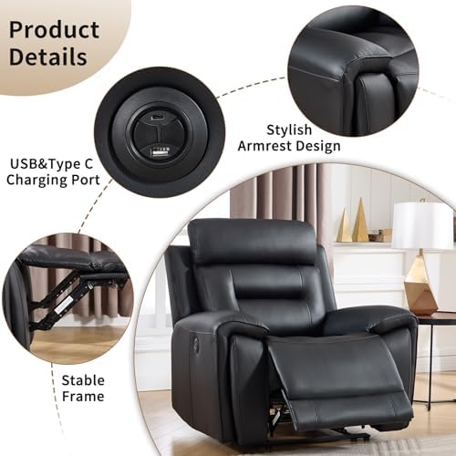 ANJ 2-Piece Oversied Faux Leather Power Recliner Sofa Set - Image 3