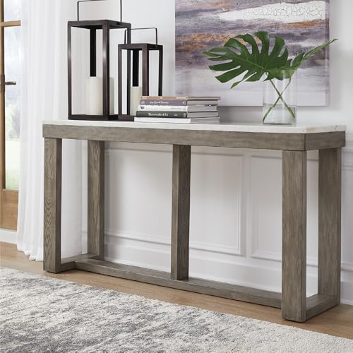 Signature Design by Ashley Marble Console Table, 64-Inch Sofa Table - Image 2