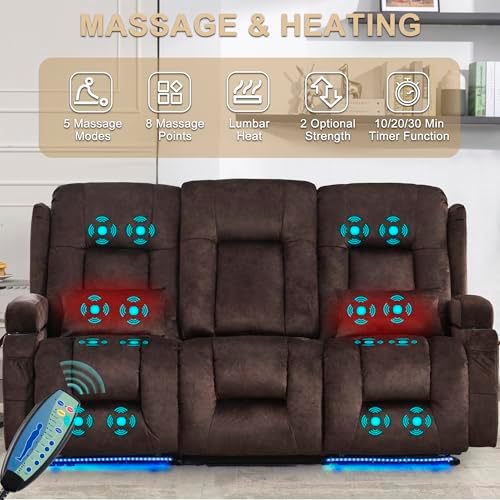 URRED Power Loveseat Recliner Sofa - Image 5