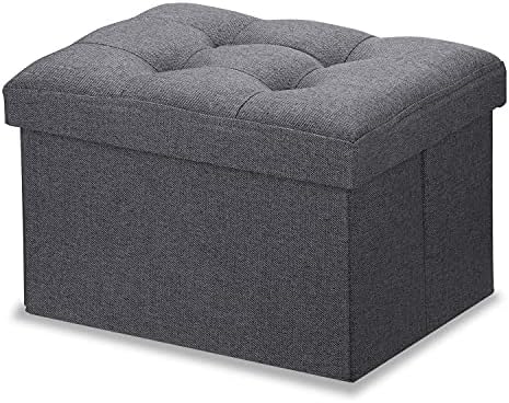 LINMAGCO Ottoman with Storage Small Foot Rest Stool Under Desk Stool Short by LINMAGCO