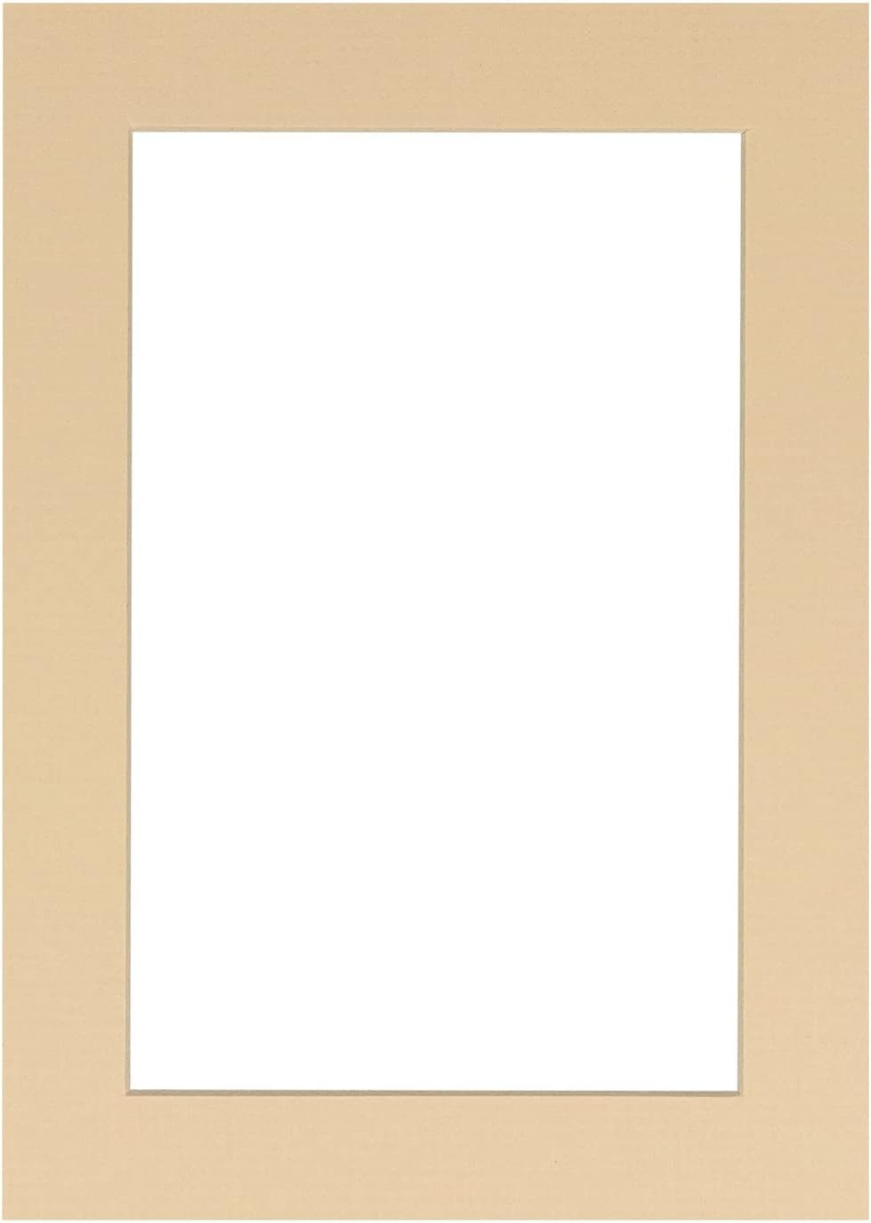 Pack of TEN 11x14 Mats Bevel Cut for 8.5x11 Photos - Acid Free Beige Precut Matboards For Pictures, Photos, Framing - 4-ply Thickness