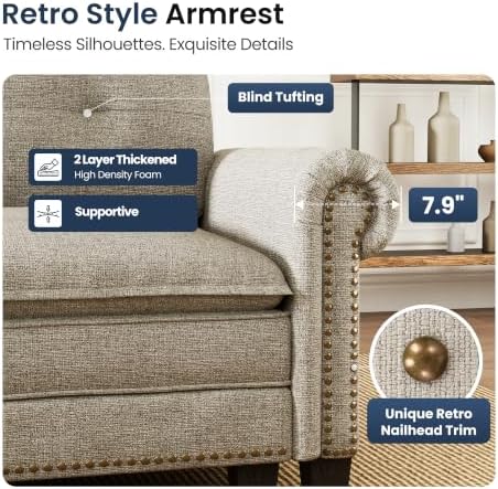 PHI VILLA 150" Oversized Modular Sectional Couch L Shaped - Image 5