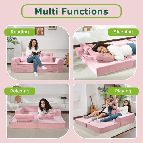 Folding Sofa Bed, Convertible Sleeper Chair Bed, Floor Sofa - Image 6