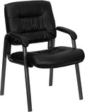 Flash Furniture Haeger Black LeatherSoft Executive Side Reception Chair by FlashFurniture
