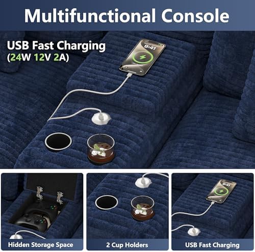 ONEMMLION 151" Oversized Cloud Sectional Couch - Image 3