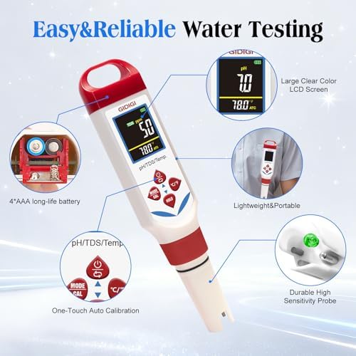 Digital pH Tester for Water, 3 in 1 pH TDS Meter for Drinking Water - Image 4