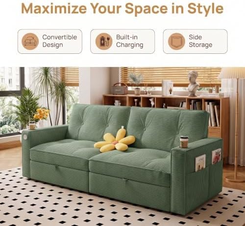 NicBex 73"Convertible sofa Bed, Pull out Couch - Image 4