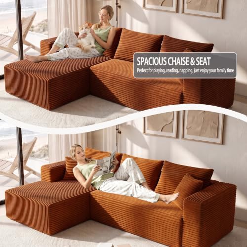 93" Boneless Couch, Modular Sectional Sofa - Image 3