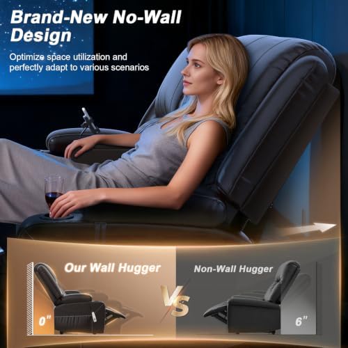 Power Loveseat Recliner Wall Hugger, Reclining Loveseat - Image 3