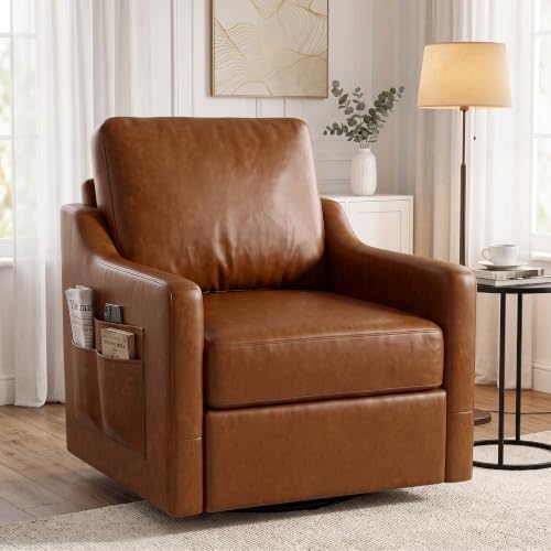 360° Swivel Accent Chair with High Back & Lumbar Support, Deep Seat by LegacyAmerhomeDirect