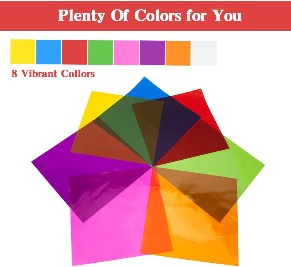 208 PCS Colored Cellophane Wrap Paper(7.48x7.48 Inch) Treat Candy Small Gifts Wrapping Baskets Colorful Plastic Sheets for Crafts Transparent Clear Clings Birthday Baby Shower Holiday Party Decor