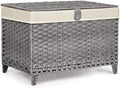 Wicker Storage Basket with Lid, 160L Shelf Basket with Removable Liner Bag by Honjourai
