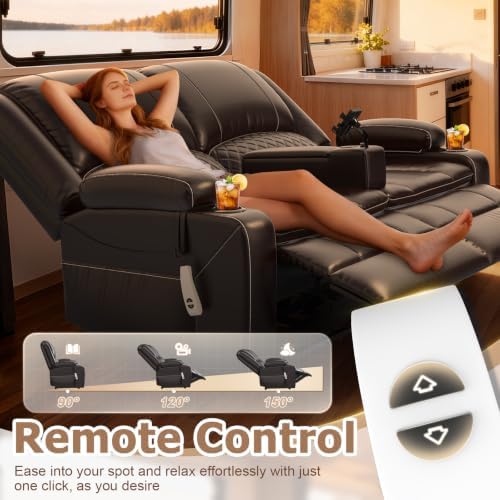 RV Loveseat Recliner Wall Hugger, Power Reclining Loveseat - Image 4