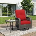 2 Pieces Outdoor Swivel Rocker Patio Chairs Set by Gardenbee