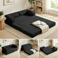 Convertible Sofa Bed Queen, 5-in-1 Tri-Fold Boneless Couch by NLDDTrailblazersTreasures