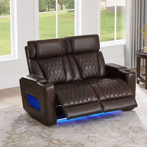 Watson & Whitely Genuine Leather Power Reclining Loveseat - Image 3