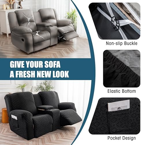Genina Waterproof Recliner Loveseat Cover, 2 Seat - Image 5