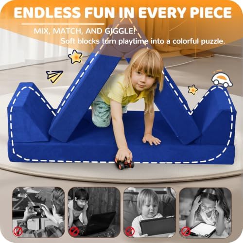 Toddler Couch, 12-Piece Modular Kids Play Couch - Image 3