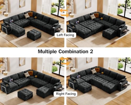 Vipbear 111" Modular Sectional Sleeper Sofa - Image 5