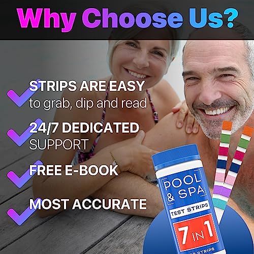 All-New Pool and Spa Test Strips 7 in 1 Quick SuperAccurate Swimming 150 Pool - Image 5