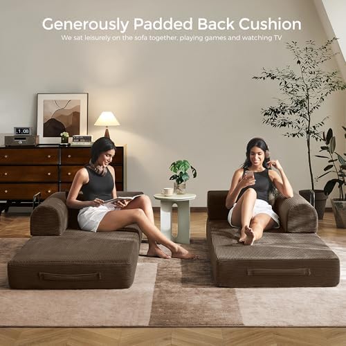 79" Convertible Futon Sofa Bed, Boneless Couch - Image 2