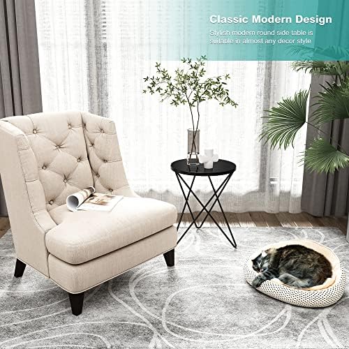 HLR Modern Round Side Table, End Table - Image 5