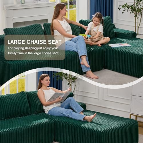 Hobestluk Boneless Couches Modular Sectional Sofa L-Shape Oversized Chaise - Image 4