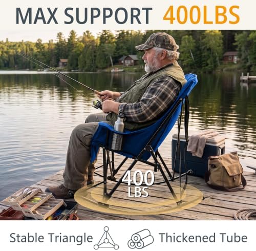 400lbs Rocking Camping Chair Oversized Folding Rocker - Image 3