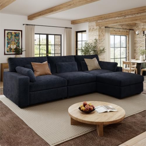 WorthFurni 113.4'' Modular Sectional Sofa, L Shaped Oversized Extra Deep Couches by WorthFurni