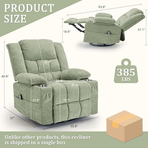 Korser 360° Swivel Rocker Recliner - Image 2