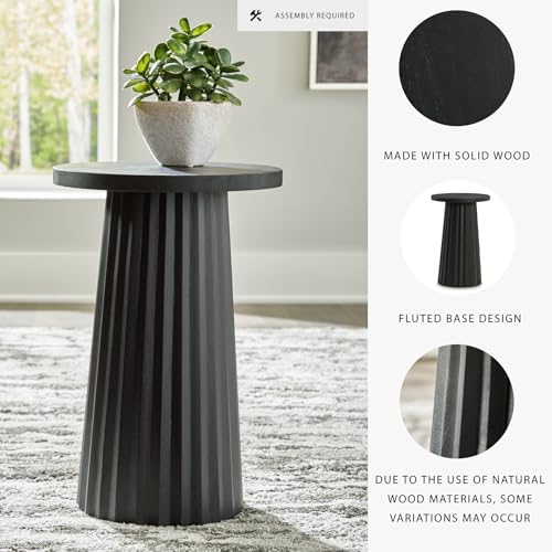 Signature Design by Ashley Ceilby Round Pedestal Accent Side Table - Image 4