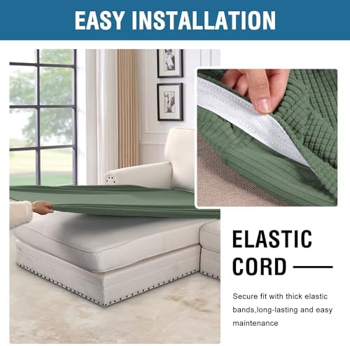 H.VERSAILTEX Super Stretch Individual Chaise Cover Sectional Couch Covers - Image 5