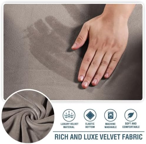 H.VERSAILTEX Chaise Lounge Cover Indoor Velvet Chaise Slipcover High Stretch - Image 3