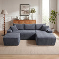 95-Inch U-Shaped Right Facing Corner Compressed Sofa Modular Sectional Boneless by ERYE