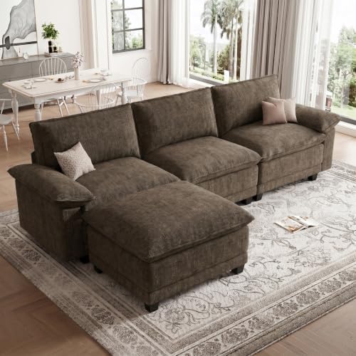 108" Modular Sectional Couch, L Shaped Cloud Sofa by Unknown