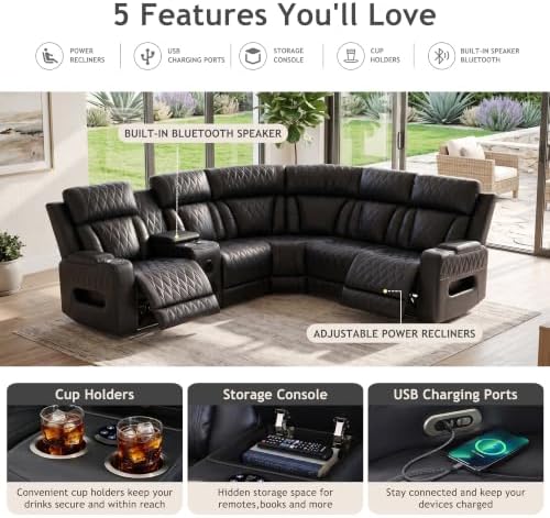 Power Reclining Sectional Sofa - Image 3