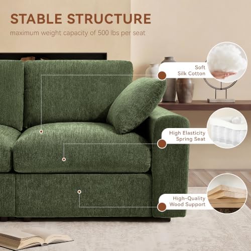 Ihanherry 141" Oversized Cloud Sectional Couches - Image 4