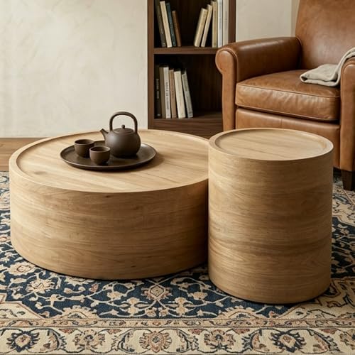 JUSTONE 31.5" Round Coffee Table - Image 5