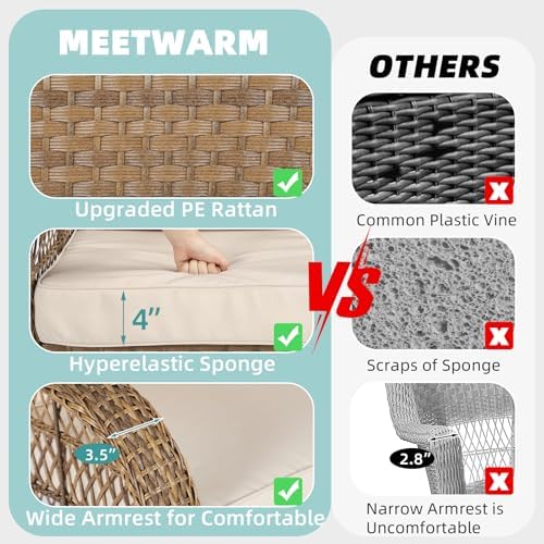 MEETWARM Outdoor Double Rocking Chair - Image 4