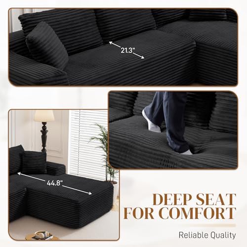 96" Boneless Cloud Sectional Couches - Image 4