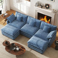 WorthFurni 111.4" Modular Sectional Sofa, U Shape Cloud Couch by WorthFurni
