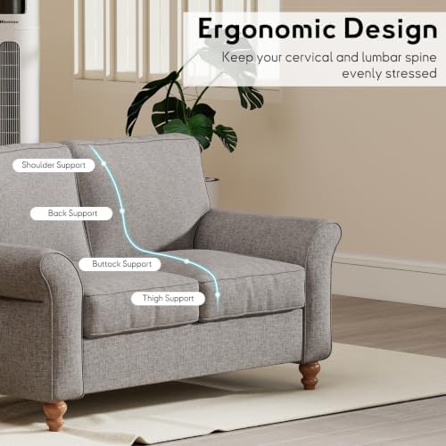 Bonzy Home 57" Loveseat Sofa, 2 Seater Sofa - Image 5
