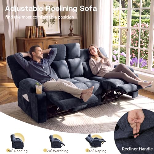 Oversized 3-Seater Recliner Sofa, Big Large Reclining Sofa - Image 3
