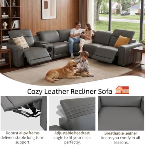 Power Reclining Sectional Sofa Set - Image 5