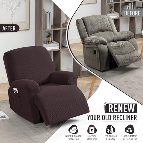 TAOCOCO Oversized Stretch Recliner Chair Covers 4 Piece - Image 5