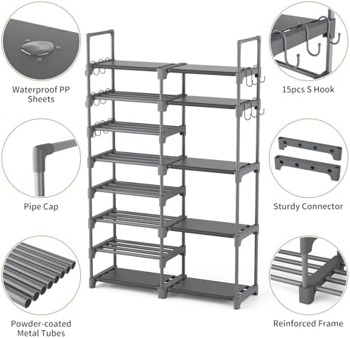 ROJASOP Shoe Rack, Shoe Storage Organizer - Image 5