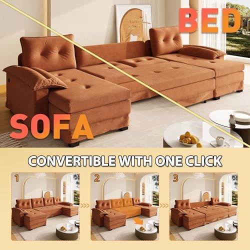 104.7" U-Shaped Sleeper Sofa - Image 6