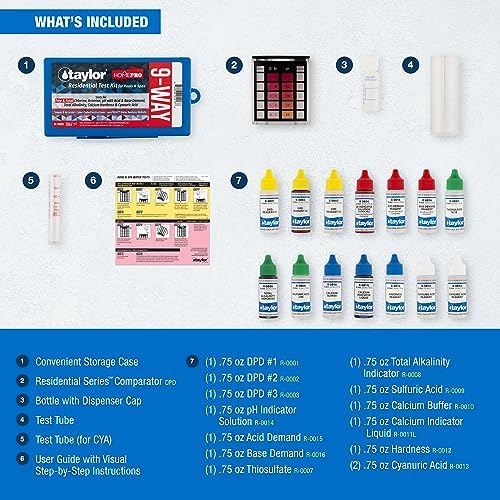 Taylor Technologies K-1005 DPD, 9-in-1 Pool Test Kit - Image 4