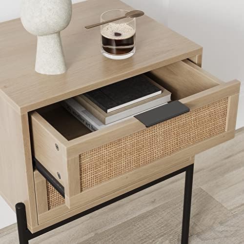 Nathan James Andrew End, Bedside or Side Table in Matte Light Oak Finish - Image 7